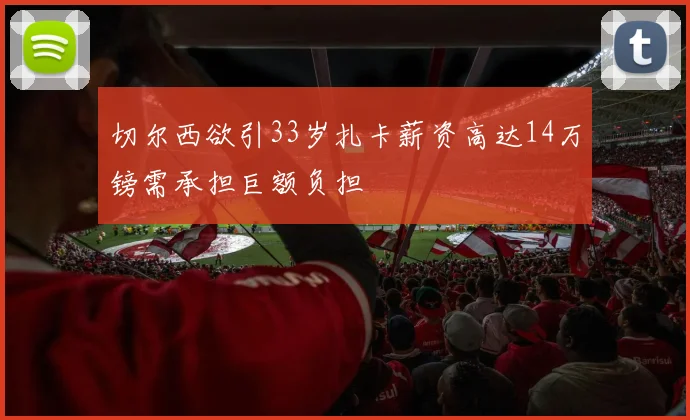切尔西欲引33岁扎卡薪资高达14万镑需承担巨额负担